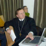 Abt Pater Johannes Perkman beim Vortrag